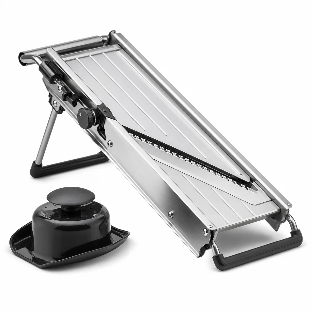 Northline Adjustable Metal Mandoline with Hand Guard product photograph on a clean studio background