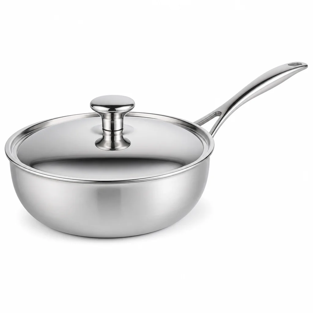 Northline Rounded Saucier with Lid, 3-Quart